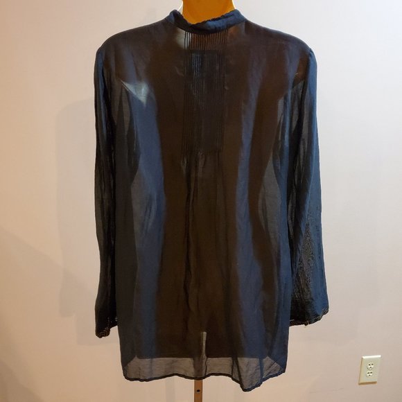NWT Pete and Greta sheer black top small L13 - Picture 5 of 8